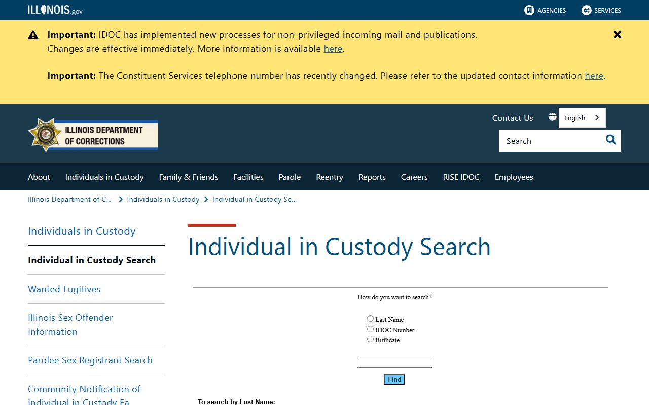 Illinois IDOC inmate search for Wabash County state custody records